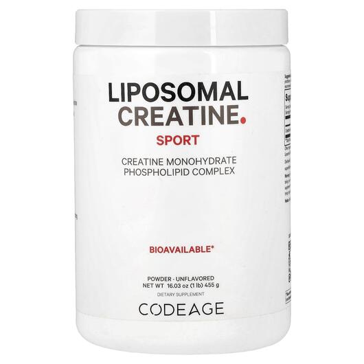 Основное фото товара Креатин, Liposomal Creatine Monohydrate Powder Unflavored, 455 г