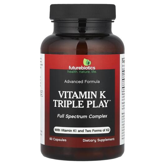 Основное фото товара Витамин К 550 мкг, Vitamin K Triple Play, 60 капсул