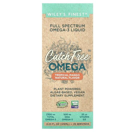Основне фото товара Wiley's Finest, CatchFree Omega Tropical Mango, ДГК, 125 мл