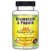 Bromelain & Papain Бромелайн Natures Life 100 капсул