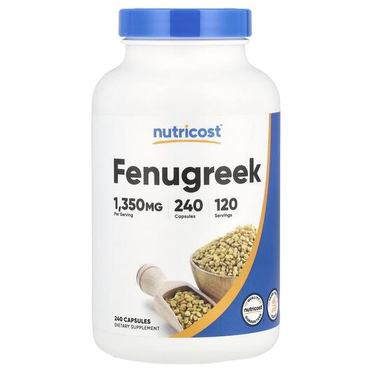 Основное фото товара Nutricost, Пажитник, Fenugreek 1350 mg, 240 капсул