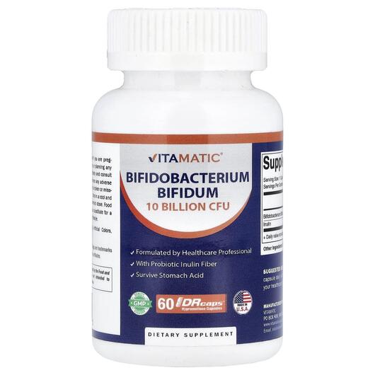 Основное фото товара Bifidobacterium Bifidum, Бифидобактерии, 60 DRcaps Hypromellose C