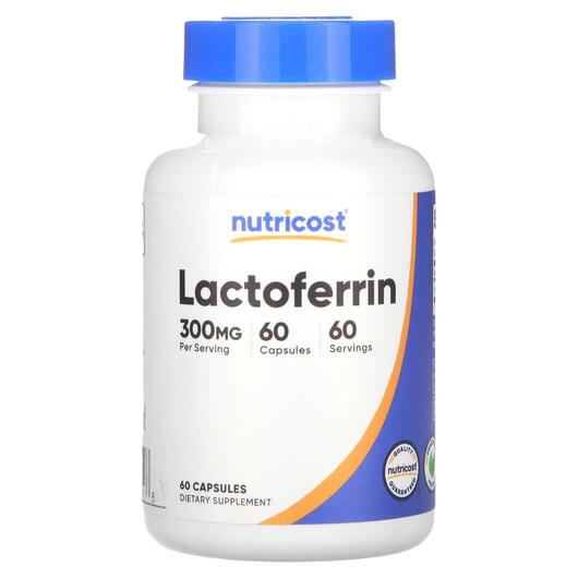 Основное фото товара Nutricost, Лактоферрин, Lactoferrin 300 mg, 60 капсул