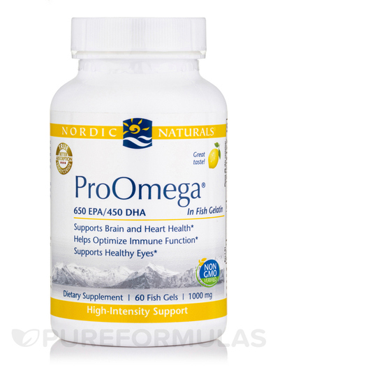 Основное фото товара Nordic Naturals, Омега 3, ProOmega 1000 mg Lemon, 60 капсул