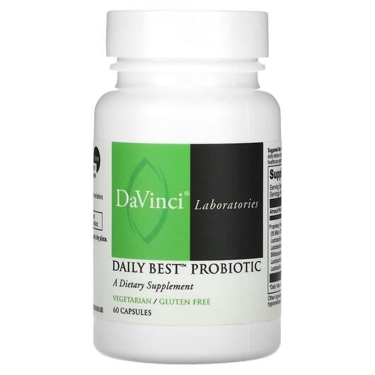 Основное фото товара DaVinci Laboratories, Пробиотики, Daily Best Probiotic, 60 капсул