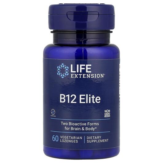 Основное фото товара Life Extension, Витамин B, B12 Elite, 12 пастилок