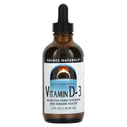 Основное фото товара Source Naturals, Витамин D3, Vitamin D-3, 118.28 мл