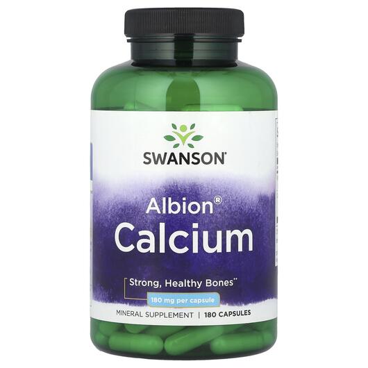 Основное фото товара Swanson, Кальций, Albion Calcium 180 mg, 180 капсул