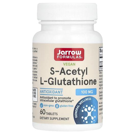 Основное фото товара Ацетил Глутатион 100 мг, S-Acetyl L-Glutathione, 60 таблеток