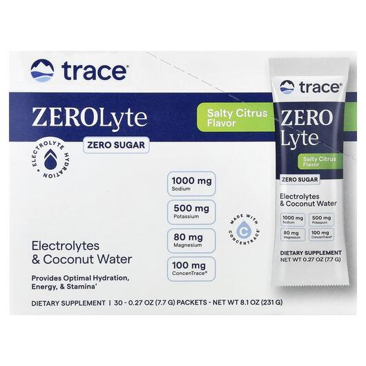 Основне фото товара Trace, ZeroLyte Electrolyte, Електроліти, 30 шт