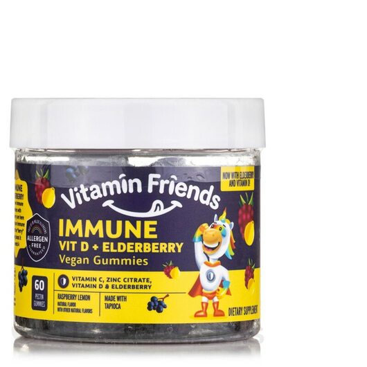 Основное фото товара Vegan Immune Vitamin D + Elderberry Gummies, Витамин D, 60 таблет