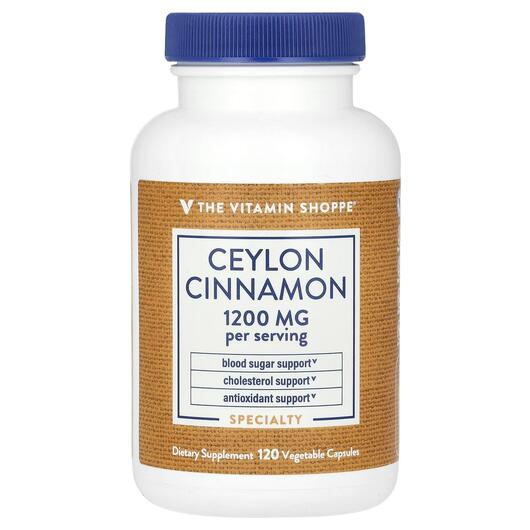 Основное фото товара Экстракт корицы, Ceylon Cinnamon 1200 mg, 120 капсул