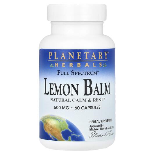 Основное фото товара Мелисса, Full Spectrum Lemon Balm 1000 mg, 60 капсул
