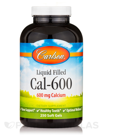 Основное фото товара Carlson, Кальций, Liquid Filled Cal-600, 250 капсул
