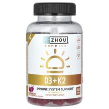 K2 + D3 Strawberry Витамины D3 + K2 Zhou Nutrition