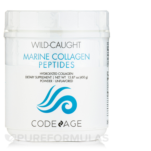 Основное фото товара CodeAge, Коллаген, Marine Collagen Peptides Unflavored, 450 г