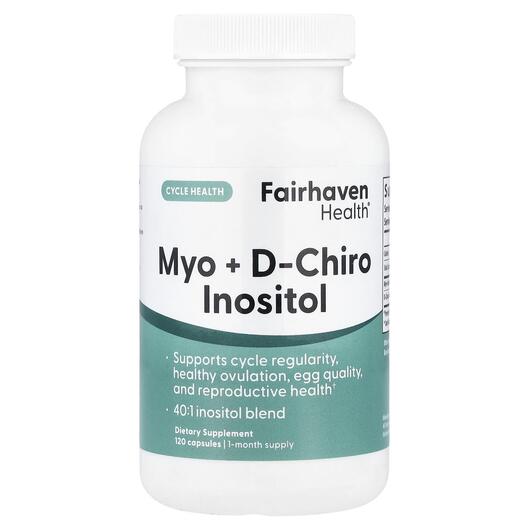 Основное фото товара Мио-инозитол, Myo + D-Chiro Inositol, 120 капсул