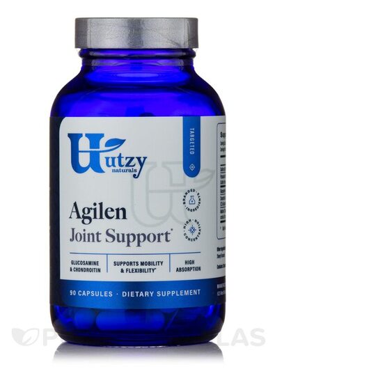Основное фото товара Utzy Naturals, Глюкозамин Хондроитин, Agilen, 90 капсул