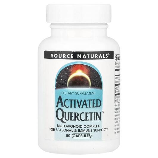 Основное фото товара Source Naturals, Кверцетин, Activated Quercetin, 50 капсул