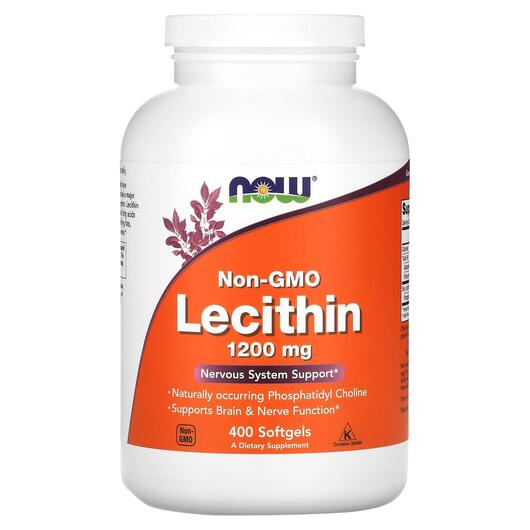 Основное фото товара Лецитин 1200 мг без ГМО, Lecithin 1200 mg Non GMO, 400 капсул