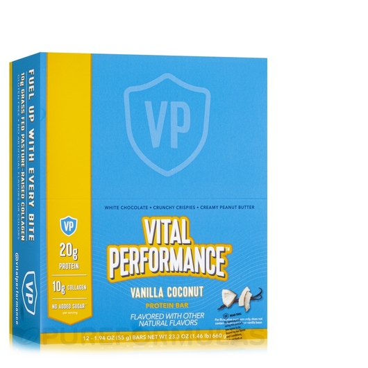 Основное фото товара Vital Performance Protein Bar Vanilla Coconut, Коллаген, 55 g eac