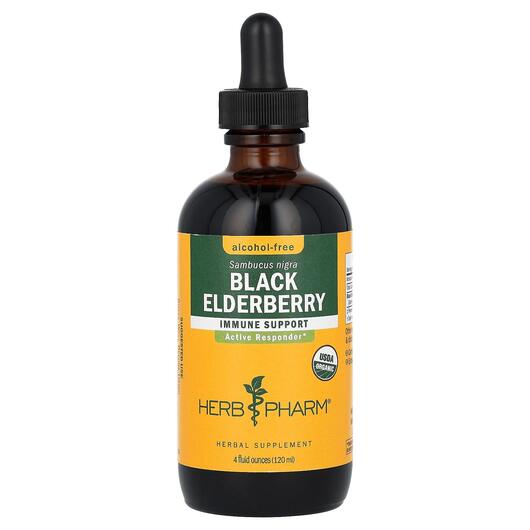 Основное фото товара Herb Pharm, Черная Бузина, Black Elderberry Alcohol-Free, 120 мл