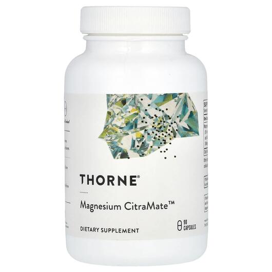 Основное фото товара Thorne, Магний Цитрамат, Magnesium CitraMate, 90 капсул