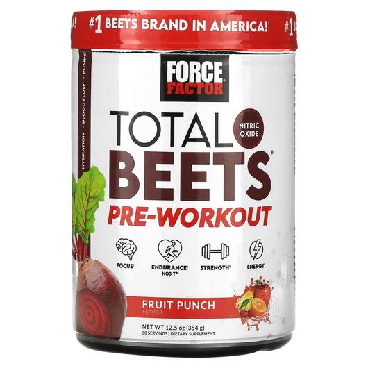 Основное фото товара Total Beets Pre-Workout Fruit Punch, Предтренировочный комплекс, 