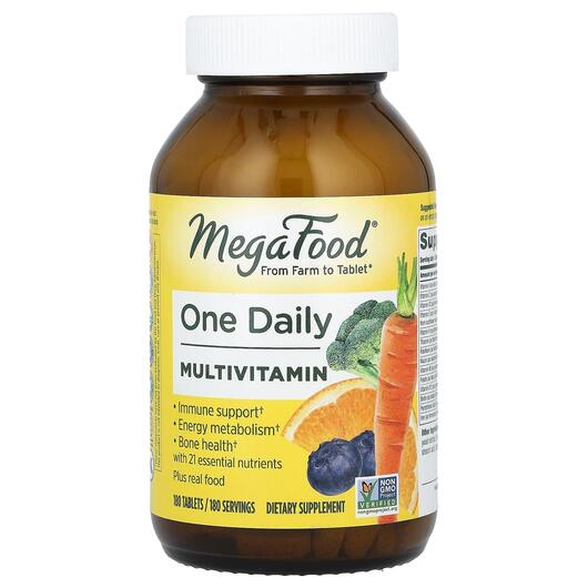 Основное фото товара MegaFood, Мультивитамины, One Daily, 180 таблеток