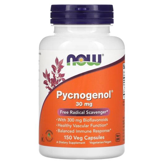 Основное фото товара NOW, Пикногенол 30 мг, Pycnogenol 30 mg, 150 капсул