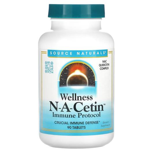 Основное фото товара Source Naturals, N-ацетилцистеин, Wellness N-A-Cetin, 90 таблеток