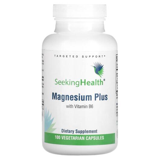 Основне фото товара Seeking Health, Magnesium Plus, Магній B6, 100 капсул