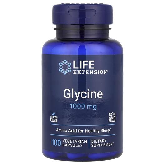 Основное фото товара Life Extension, Глицин 1000 мг, Glycine 1000 mg, 100 капсул
