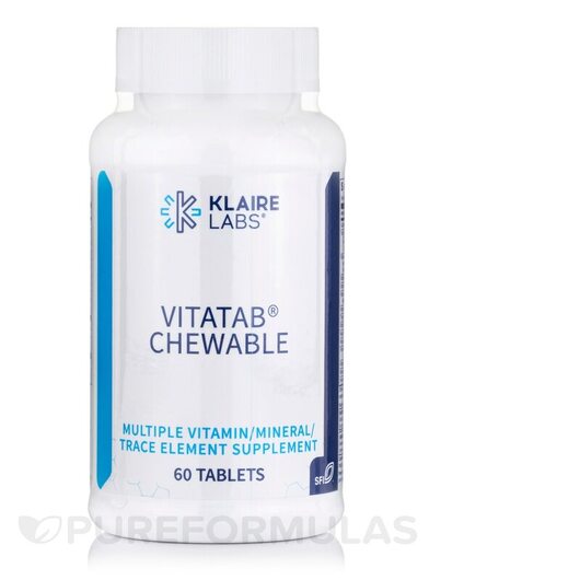 Основное фото товара Klaire Labs, Мультивитамины, VitaTab Chewable, 60 таблеток