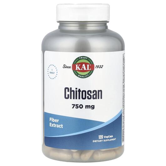 Основное фото товара KAL, Хитозан 750 мг, Chitosan 750 mg, 120 капсул