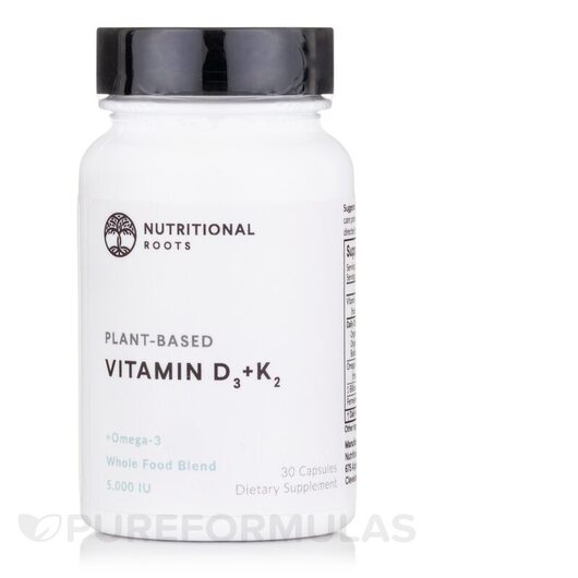 Основное фото товара Витамин D3, Plant-Based Vitamin D3+K2, 30 капсул