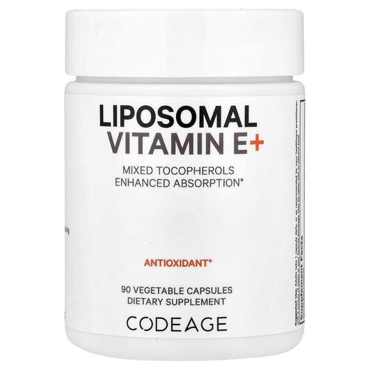 Основное фото товара Liposomal Vitamin E+ Mixed Tocopherols, Витамин E Токоферолы, 90 