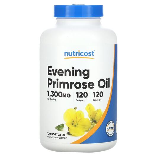 Основное фото товара Масло примулы вечерней, Evening Primrose Oil 1300 mg, 120 капсул