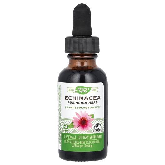 Основное фото товара Nature's Way, Эхинацея 999% без спирта, Echinacea, 30 мл
