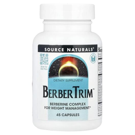 Основное фото товара Source Naturals, Берберин, BerberTrim, 45 капсул