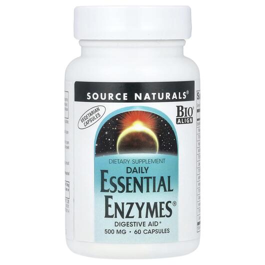 Основное фото товара Ферменты, Daily Essential Enzymes 500 mg, 60 капсул