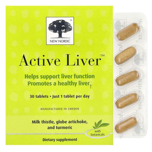 Основное фото товара New Nordic, Поддержка печени, Active Liver, 30 таблеток