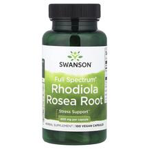 Full Spectrum Rhodiola Rosea Root 400 mg Родиола Swanson