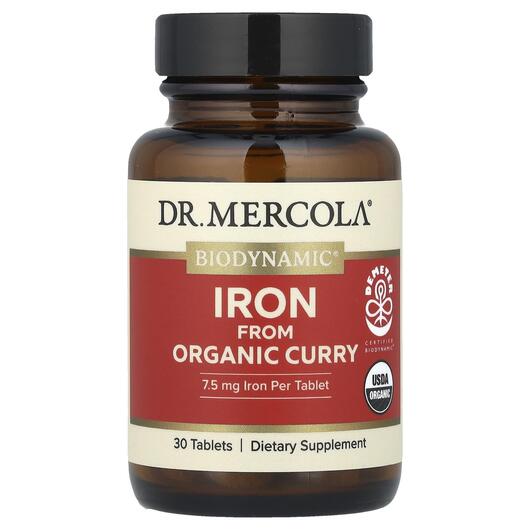 Основное фото товара Железо, Biodynamic Iron From Organic Curry, 30 таблеток