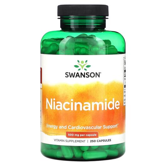 Основное фото товара Swanson, Ниацинамид, Niacinamide 500 mg, 250 капсул
