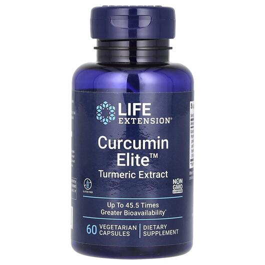 Основное фото товара Куркумин, Curcumin Elite Turmeric Extract, 60 капсул