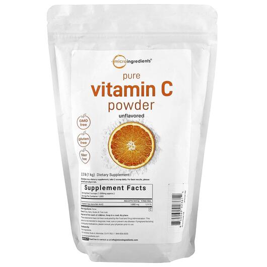 Основное фото товара Витамин C, Pure Vitamin C Powder Unflavored, 1 кг