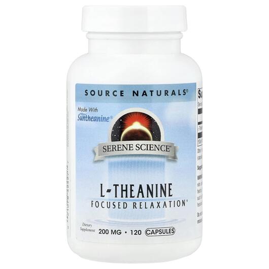 Основне фото товара Source Naturals, L-Theanine 200 mg, L-Теанін, 120 капсул
