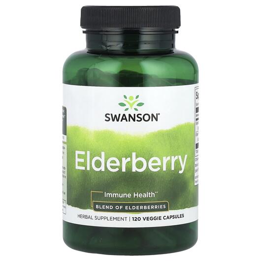 Основное фото товара Swanson, Черная Бузина, Elderberry, 120 капсул