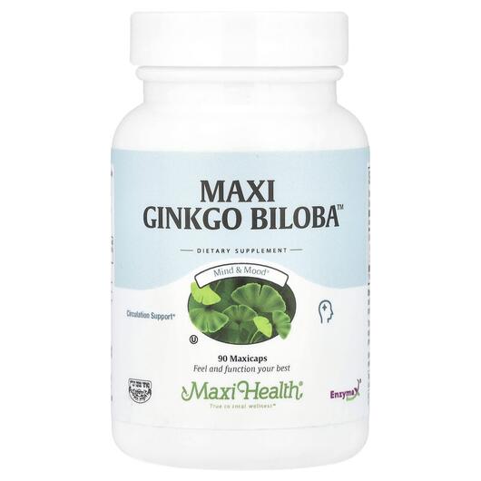 Основное фото товара Maxi Health, Гинкго Билоба, Maxi Ginkgo Biloba, 90 капсул